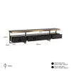 Richmond Tv-meubel Diddley Zwart/Goud 220cm
