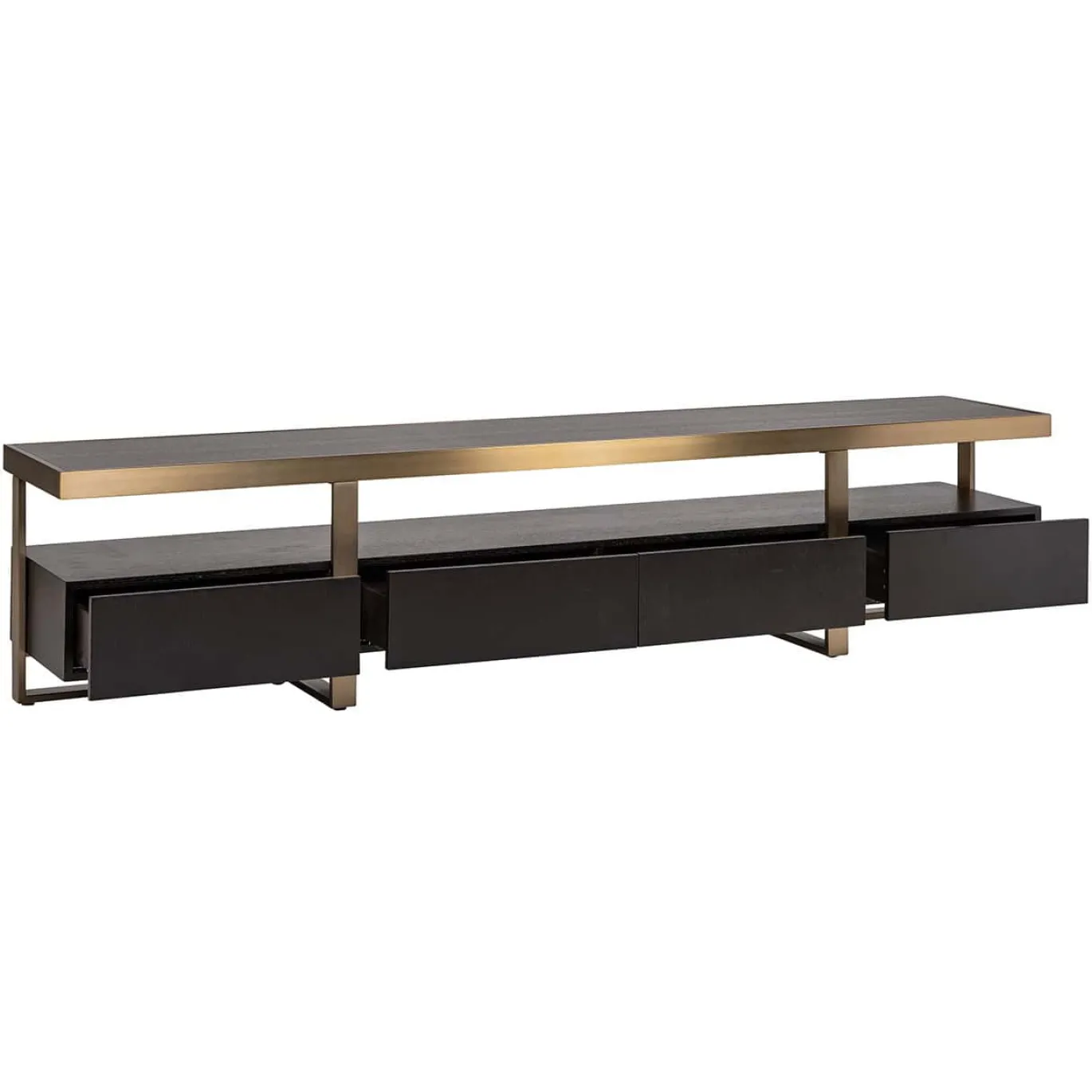 Richmond Tv-meubel Diddley Zwart/Goud 220cm