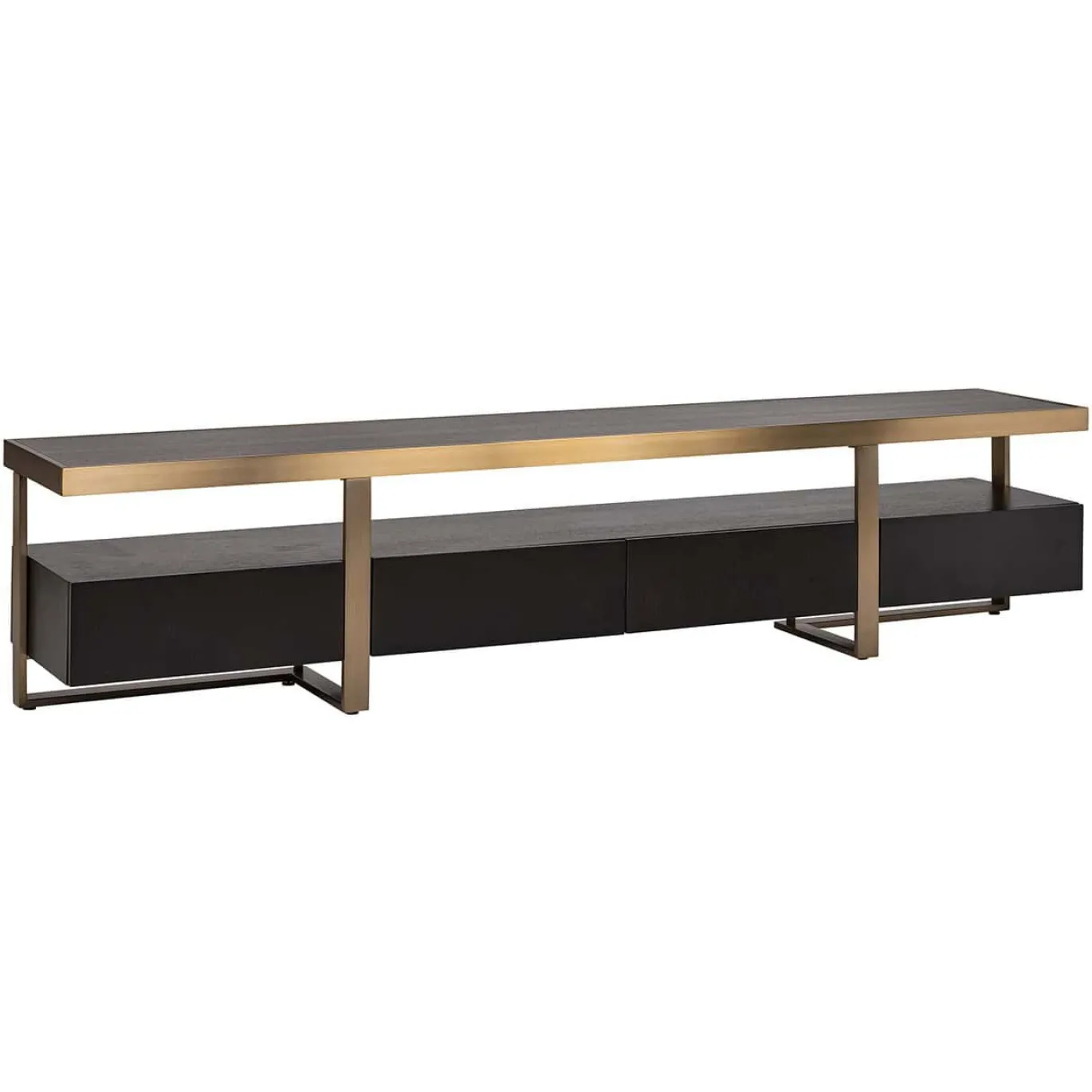Richmond Tv-meubel Diddley Zwart/Goud 220cm