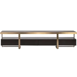 Richmond Tv-meubel Diddley Zwart/Goud 220cm