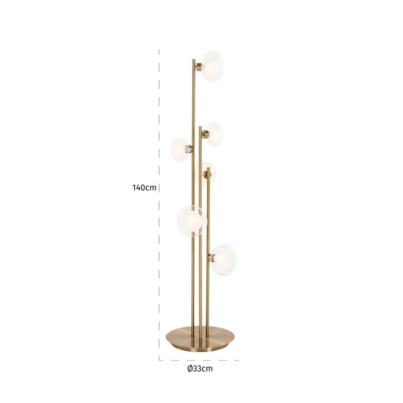 Richmond Vloerlamp Luva Brass 6-Lichts