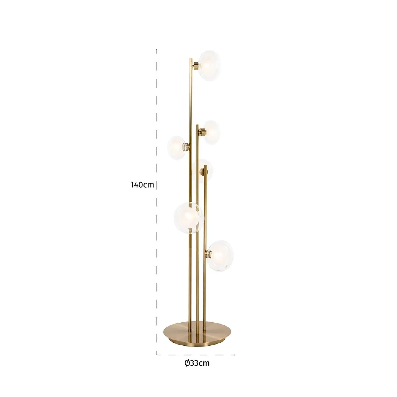 Richmond Vloerlamp Luva Brass 6-Lichts