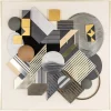 Richmond Wanddecoratie 3D Block Zwart/Goud
