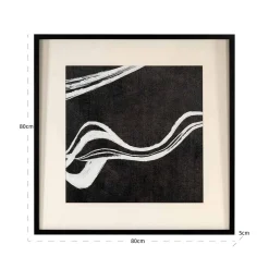 Richmond Wanddecoratie Jozra Zwart 80x80cm