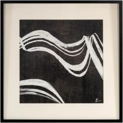 Richmond Wanddecoratie Jozy Zwart 80x80cm
