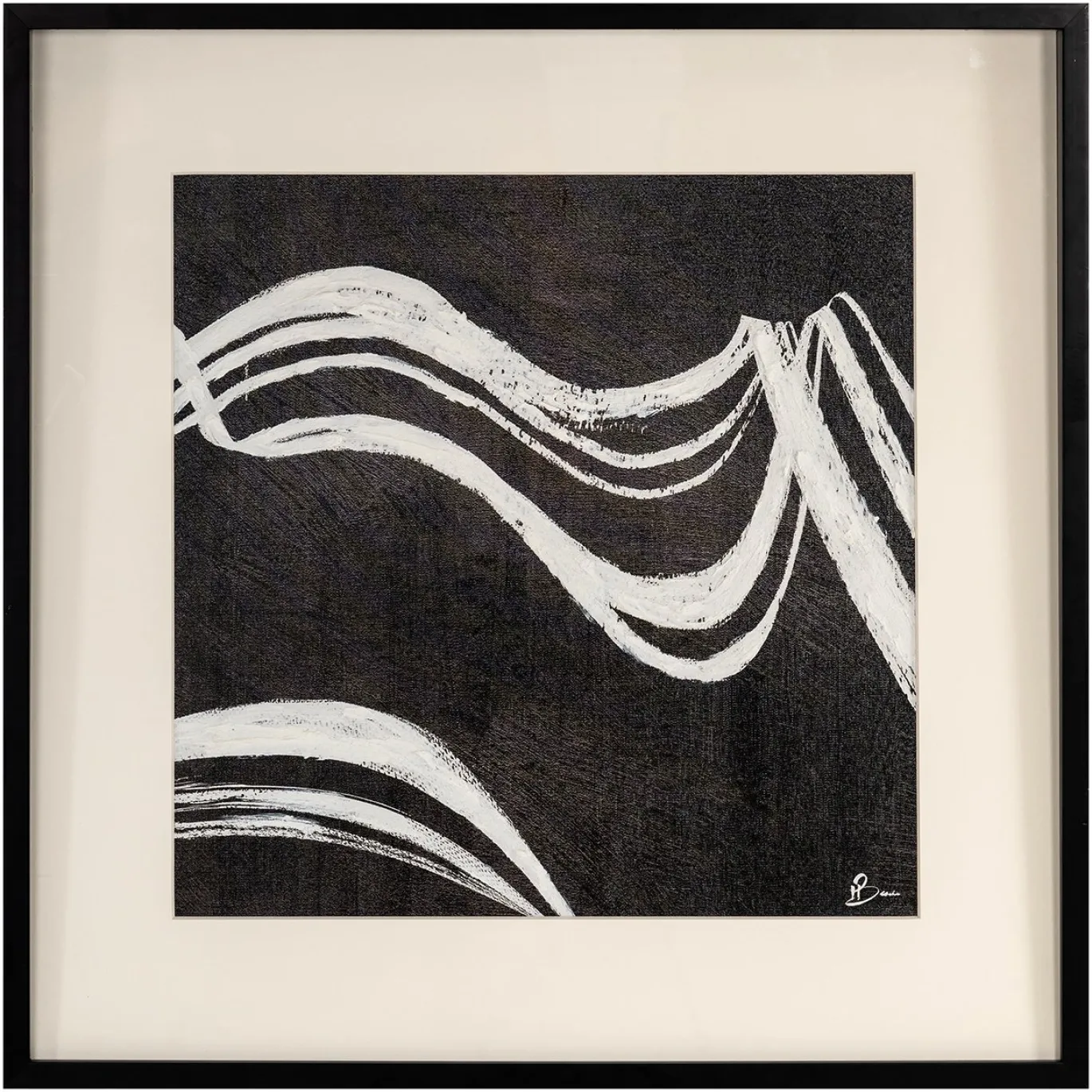 Richmond Wanddecoratie Jozy Zwart 80x80cm
