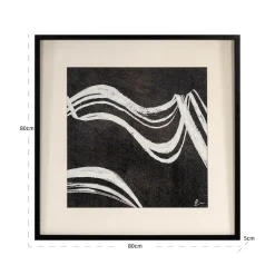 Richmond Wanddecoratie Jozy Zwart 80x80cm