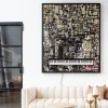 Richmond Wanddecoratie Piano Wibi Zwart/Goud 158x188cm
