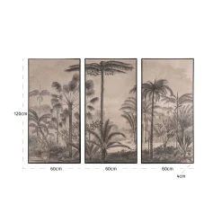 Richmond Wanddecoratie Rhapsody Bruin Set van 3