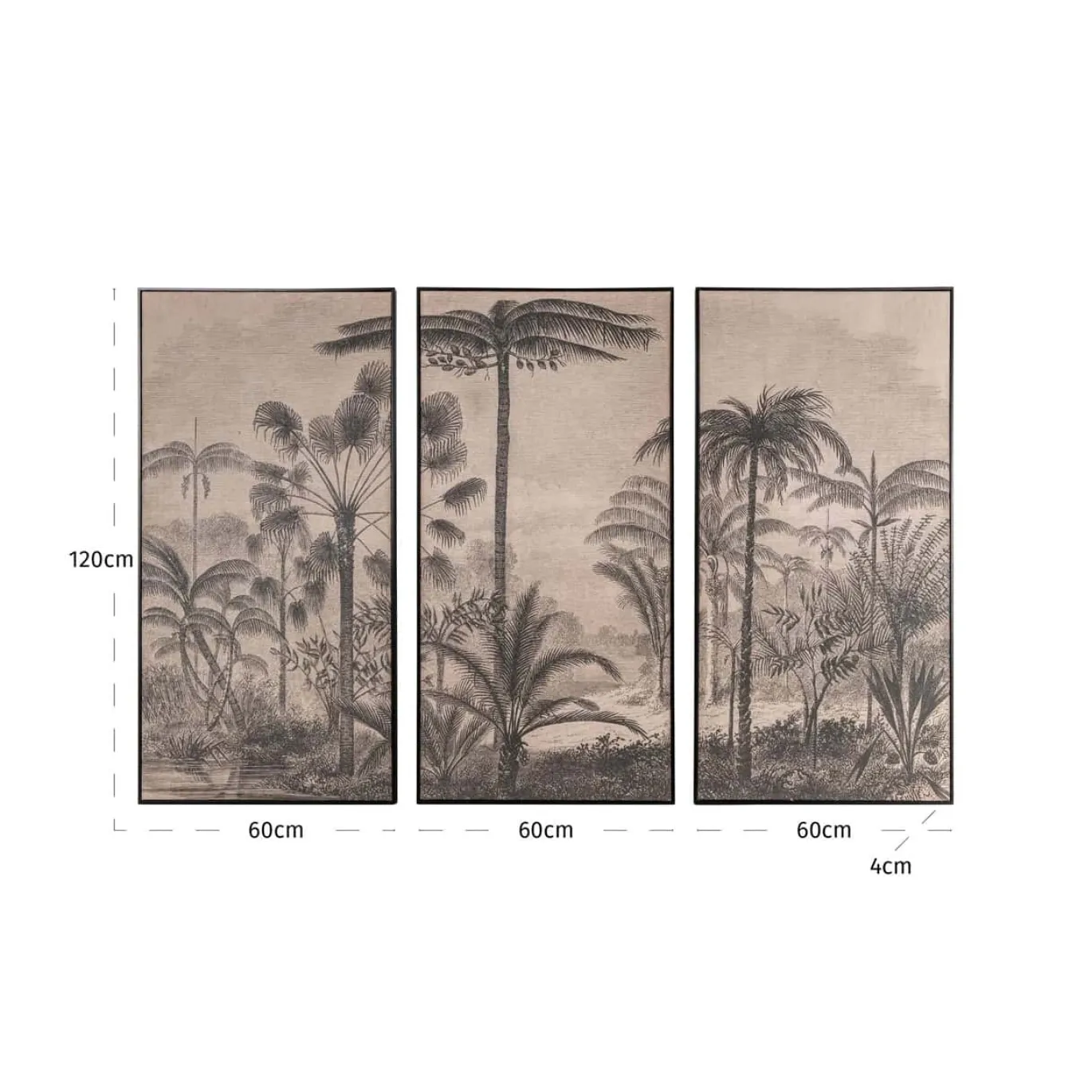 Richmond Wanddecoratie Rhapsody Bruin Set van 3