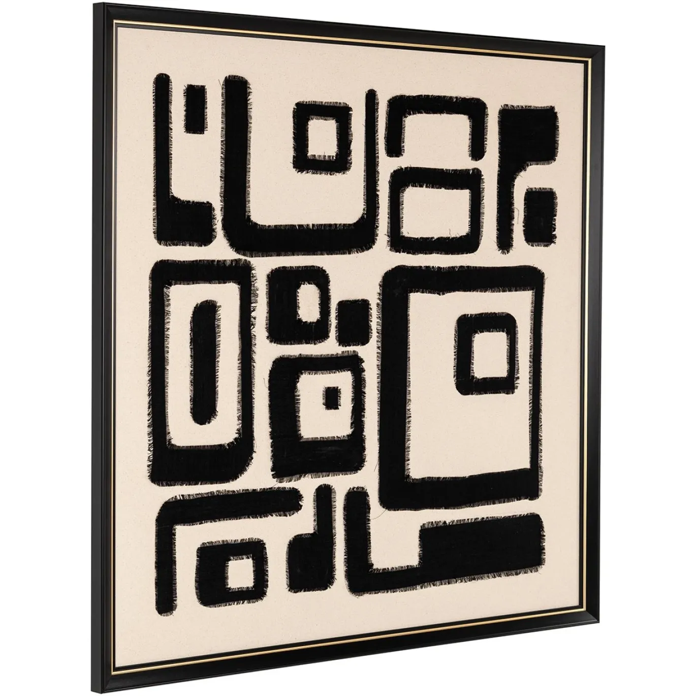Richmond Wanddecoratie Shanita Zwart/Wit 105x105cm