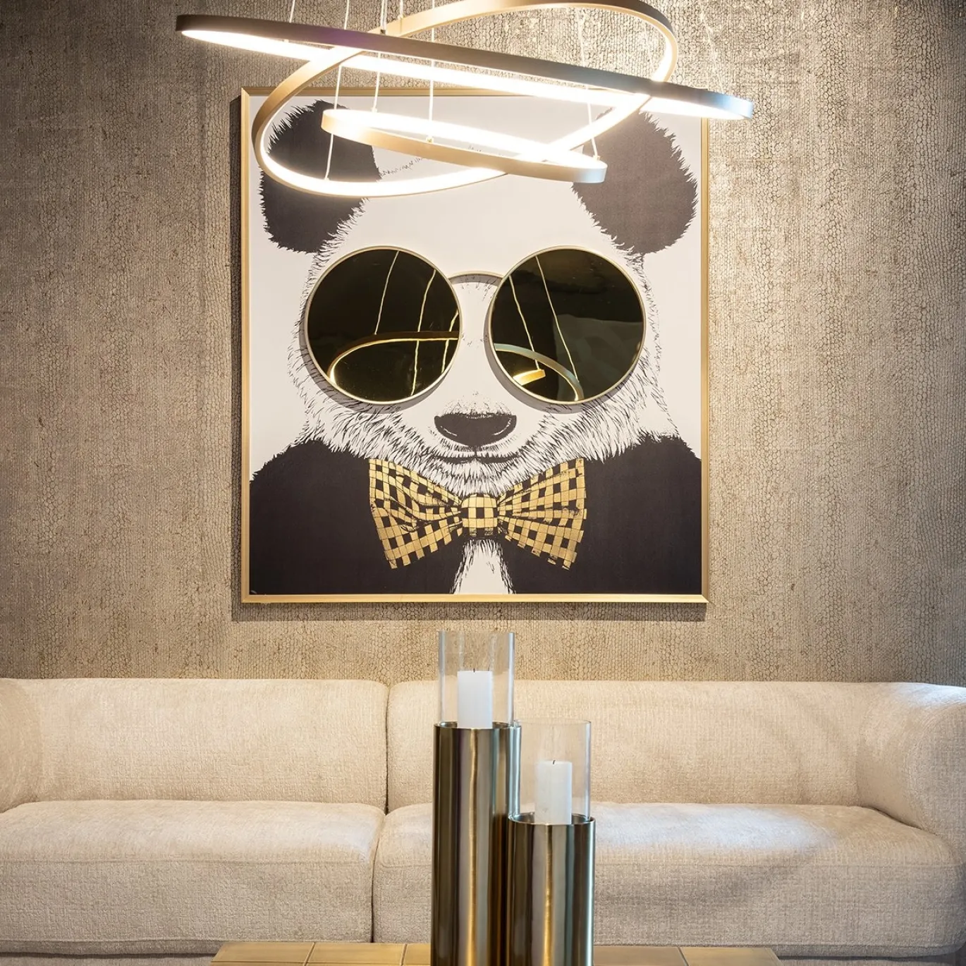Richmond Wanddecoratie Shiny Panda 118x130cm