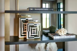 Richmond Wandkast Rigley Zwart met Spiegel