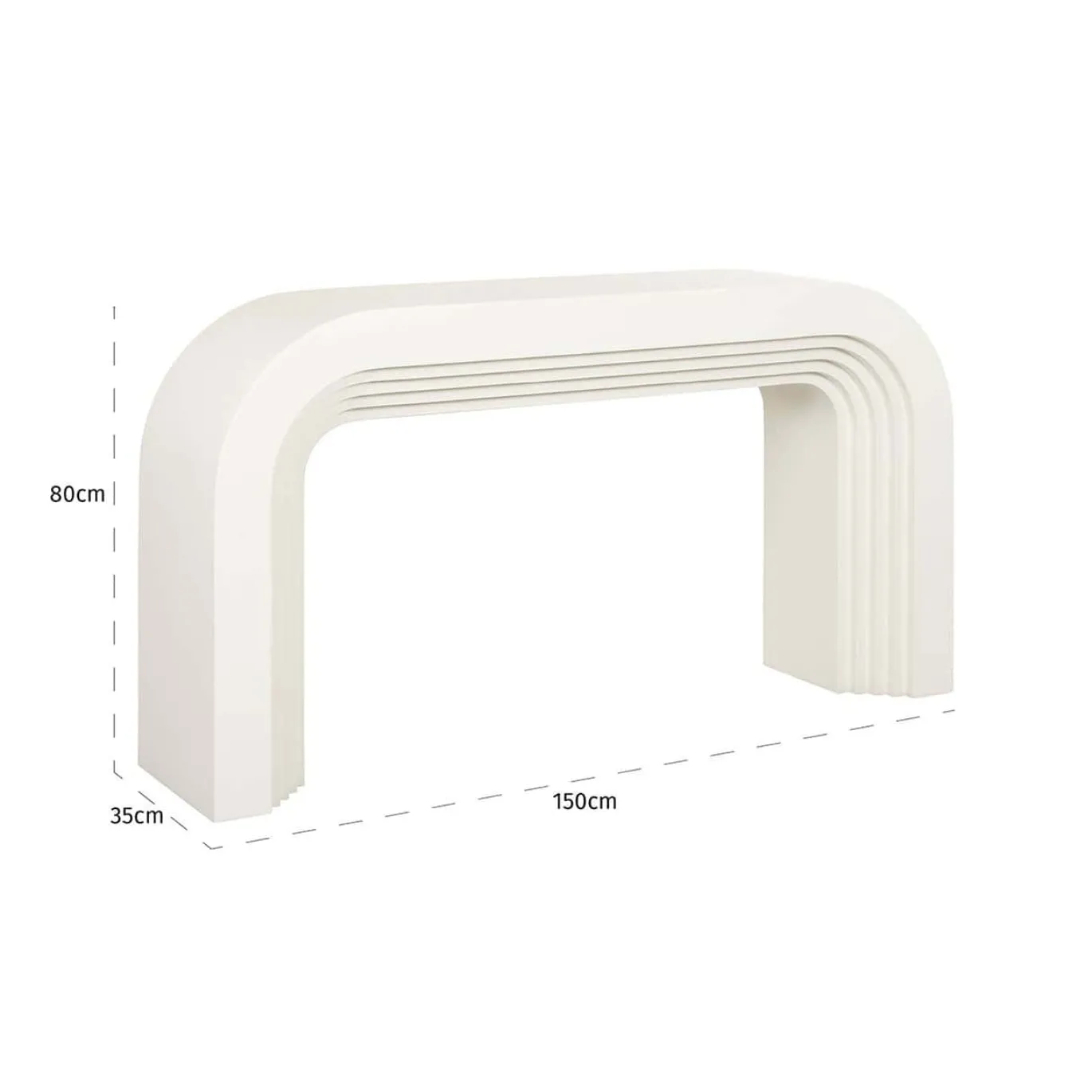 Richmond Wandtafel Rainbow Wit 150cm