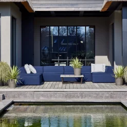 Rivièra Maison Bankelement Bellagio Outdoor Midden Blauw