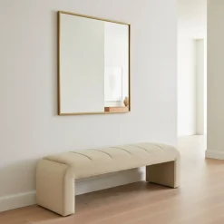 Rivièra Maison Bankje Brera Bouclé Naturel Grijs