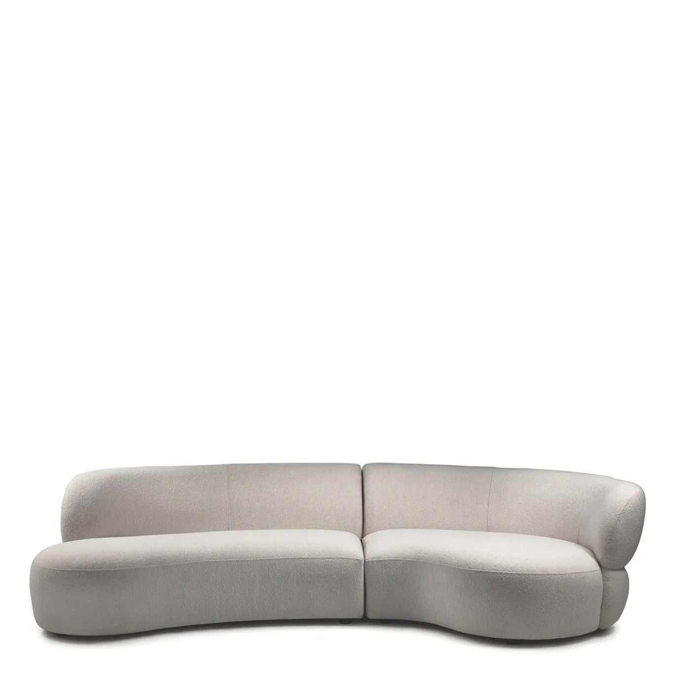 Rivièra Maison Bank San Remo 2,5-Zits Rechts Bouclé Lichtgrijs