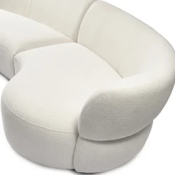 Rivièra Maison Bank San Remo 2,5-Zits Rechts Bouclé Wit