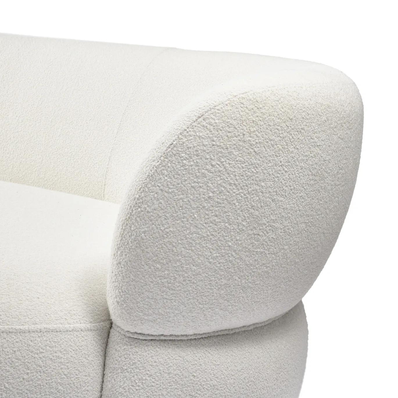 Rivièra Maison Bank San Remo 2,5-Zits Rechts Bouclé Wit