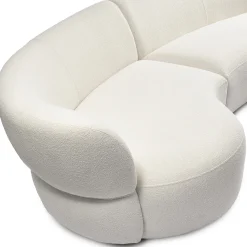 Rivièra Maison Bank San Remo 3,5-Zits Links Bouclé Wit