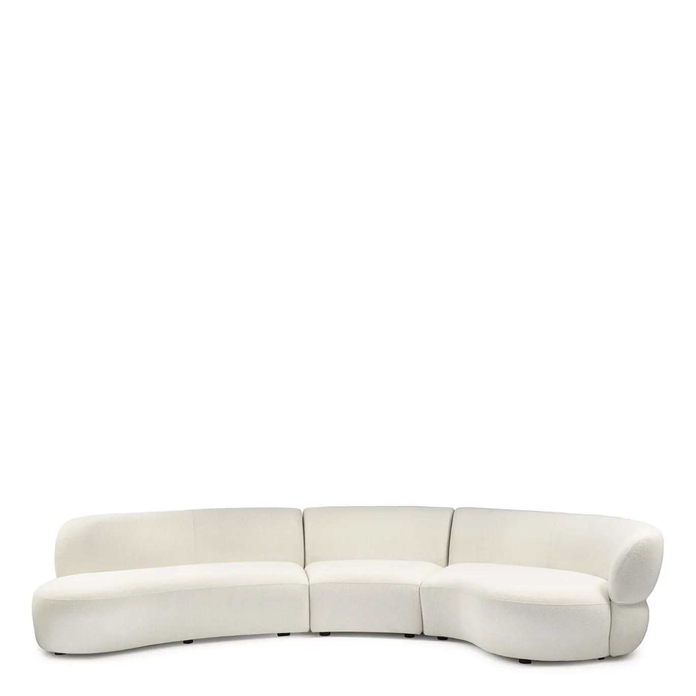 Rivièra Maison Bank San Remo 3,5-Zits Rechts Bouclé Wit