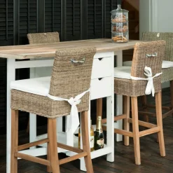 Rivièra Maison Barstoel Rustic Rattan Grijs