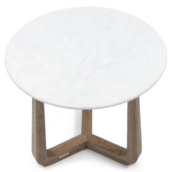 Rivièra Maison Bijzettafel Casone Marmer Wit Ø60cm