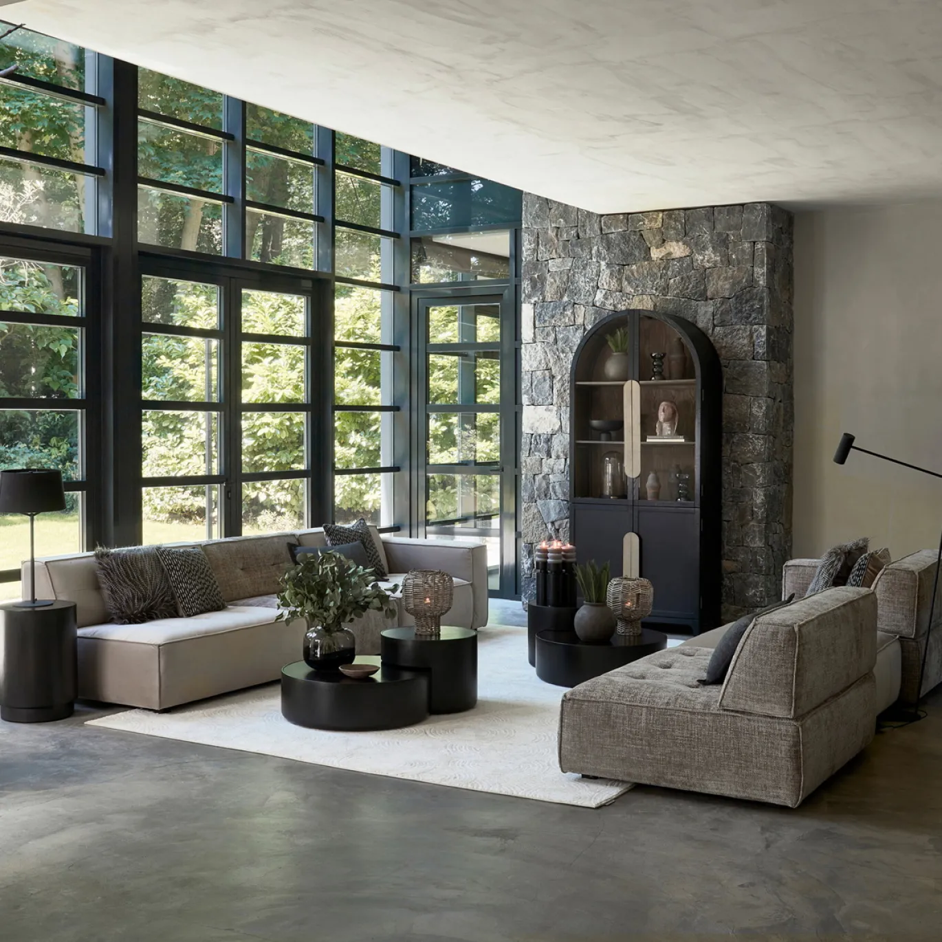 Rivièra Maison Bijzettafel Hollywood Hills Zwart Ø40cm