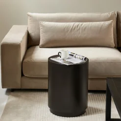 Rivièra Maison Bijzettafel Hollywood Hills Zwart Ø40cm