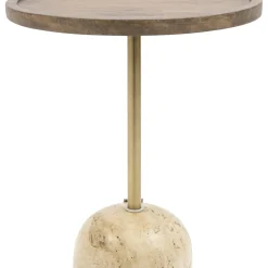 Rivièra Maison Bijzettafel Malibu Bruin Ø35cm