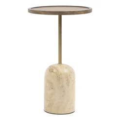 Rivièra Maison Bijzettafel Malibu Bruin Ø35cm
