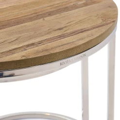 Rivièra Maison Bijzettafels Soho Set van 2 Naturel/Zilver