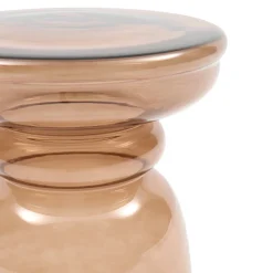 Rivièra Maison Bijzettafel Venice Glas Taupe