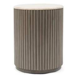 Rivièra Maison Bijzettafel Villanova Travertin Ø42cm