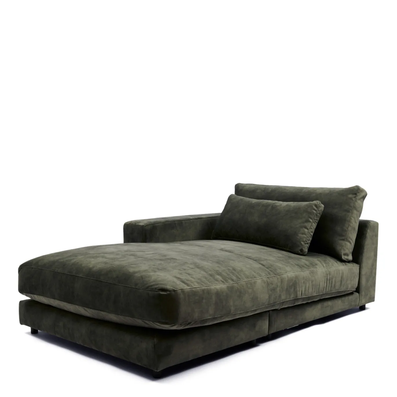 Rivièra Maison Chaise Longue Element Stephen Links Fluweel Groenblauw