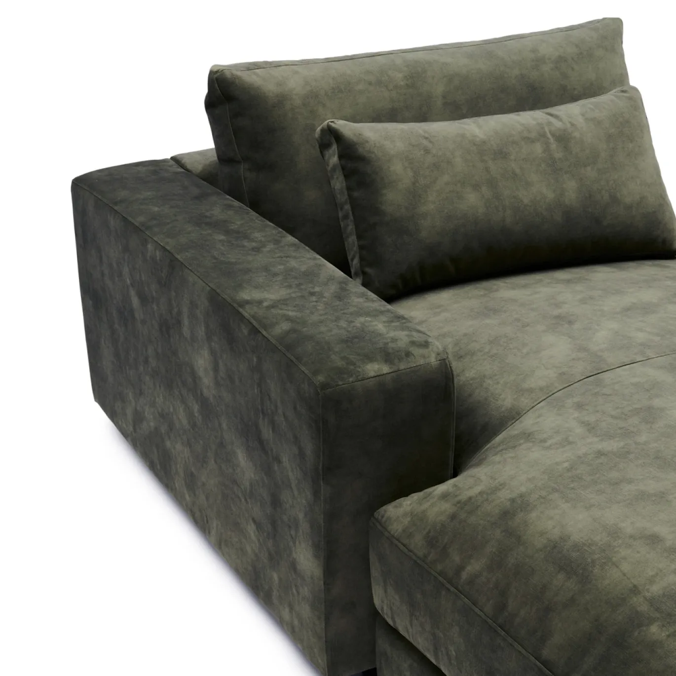 Rivièra Maison Chaise Longue Element Stephen Links Fluweel Groenblauw