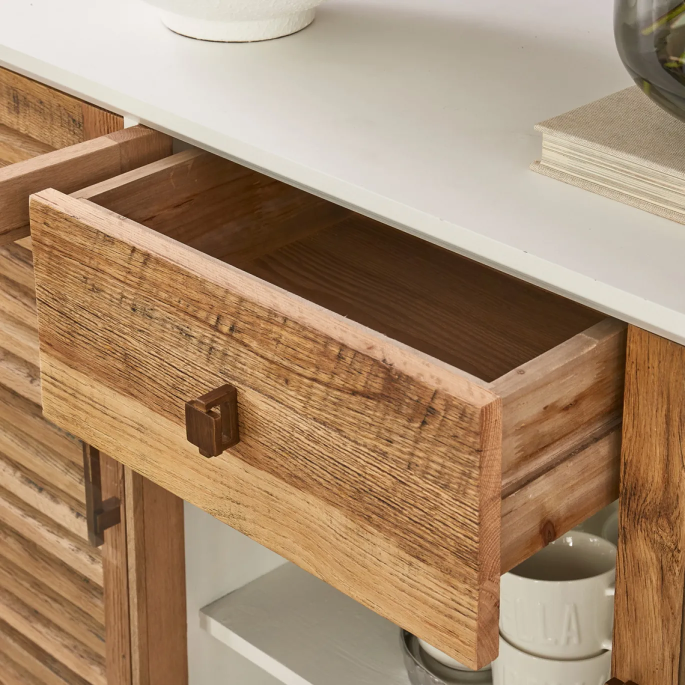 Rivièra Maison Dressoir Lake House Bruin/Wit 195cm