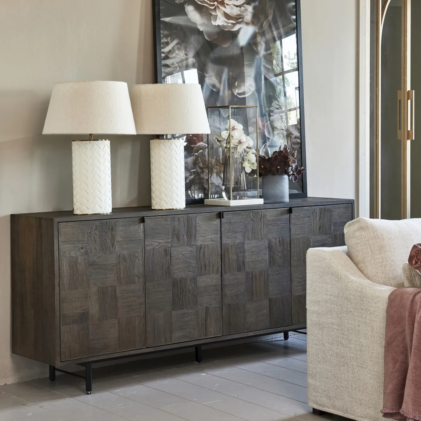 Rivièra Maison Dressoir Mac Arthur Park Walnoot 195cm