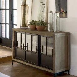 Rivièra Maison Dressoir The Hoxton Bruin/Zwart 175cm