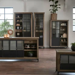 Rivièra Maison Dressoir The Hoxton Bruin/Zwart 175cm