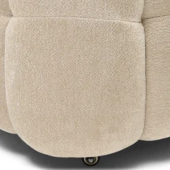 Rivièra Maison Eetkamerstoel Davos Met Wielen Soft Weave Off White