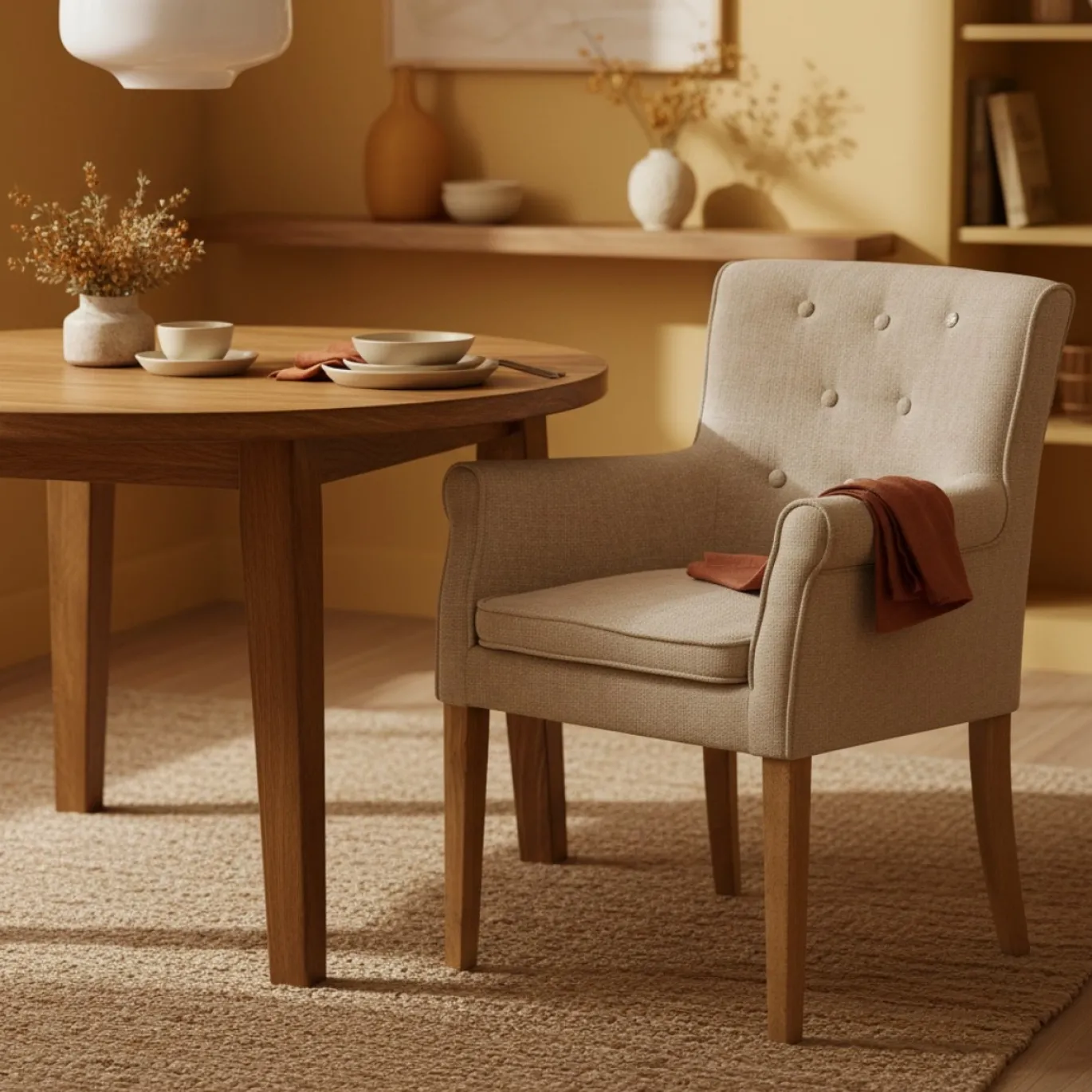 Rivièra Maison Eetkamerstoel La Scala DAC Naturel Linen