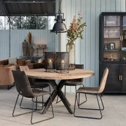 Rivièra Maison Eettafel Falcon Crest Eikenhout Ø150cm