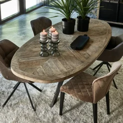 Rivièra Maison Eettafel Falcon Crest Ovaal Eikenhout 230cm