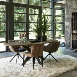 Rivièra Maison Eettafel Falcon Crest Ovaal Eikenhout 230cm