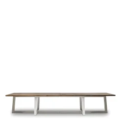 Rivièra Maison Eettafel Flores Naturel/Wit 400x100cm