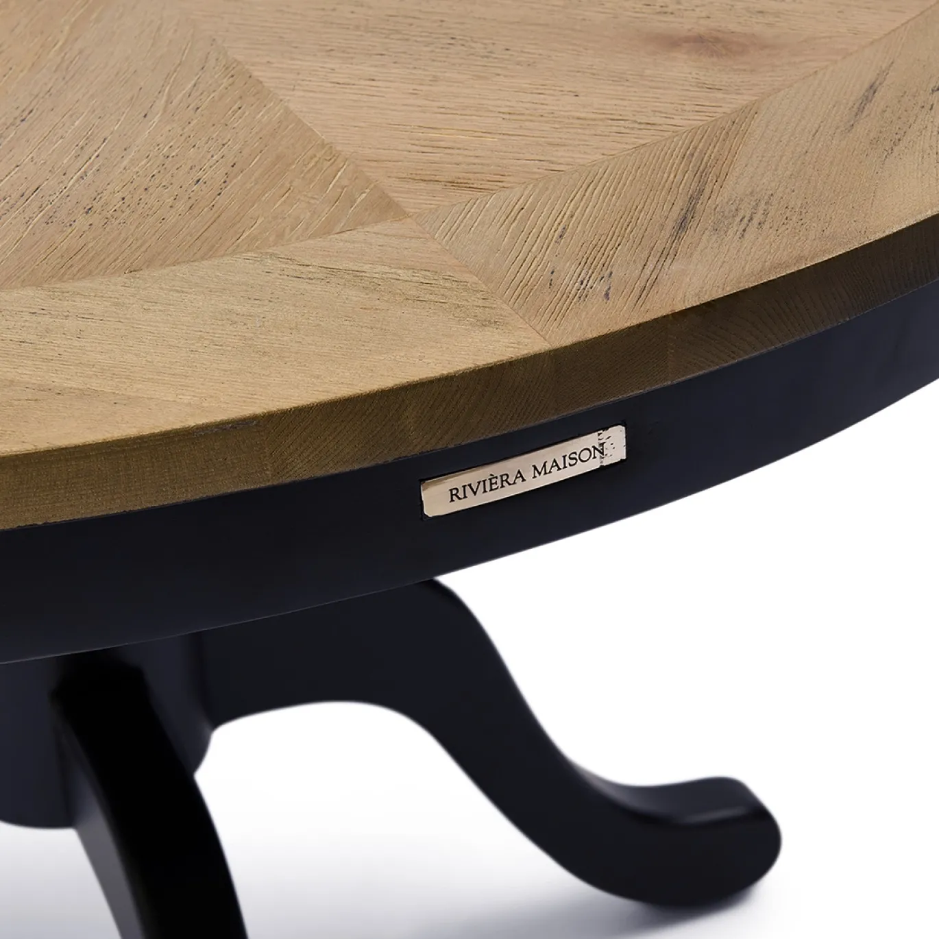 Rivièra Maison Eettafel Le Marais Ø120cm Naturel/Zwart