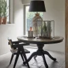 Rivièra Maison Eettafel Le Marais Bruin/Zwart Uitschuifbaar 140/190cm