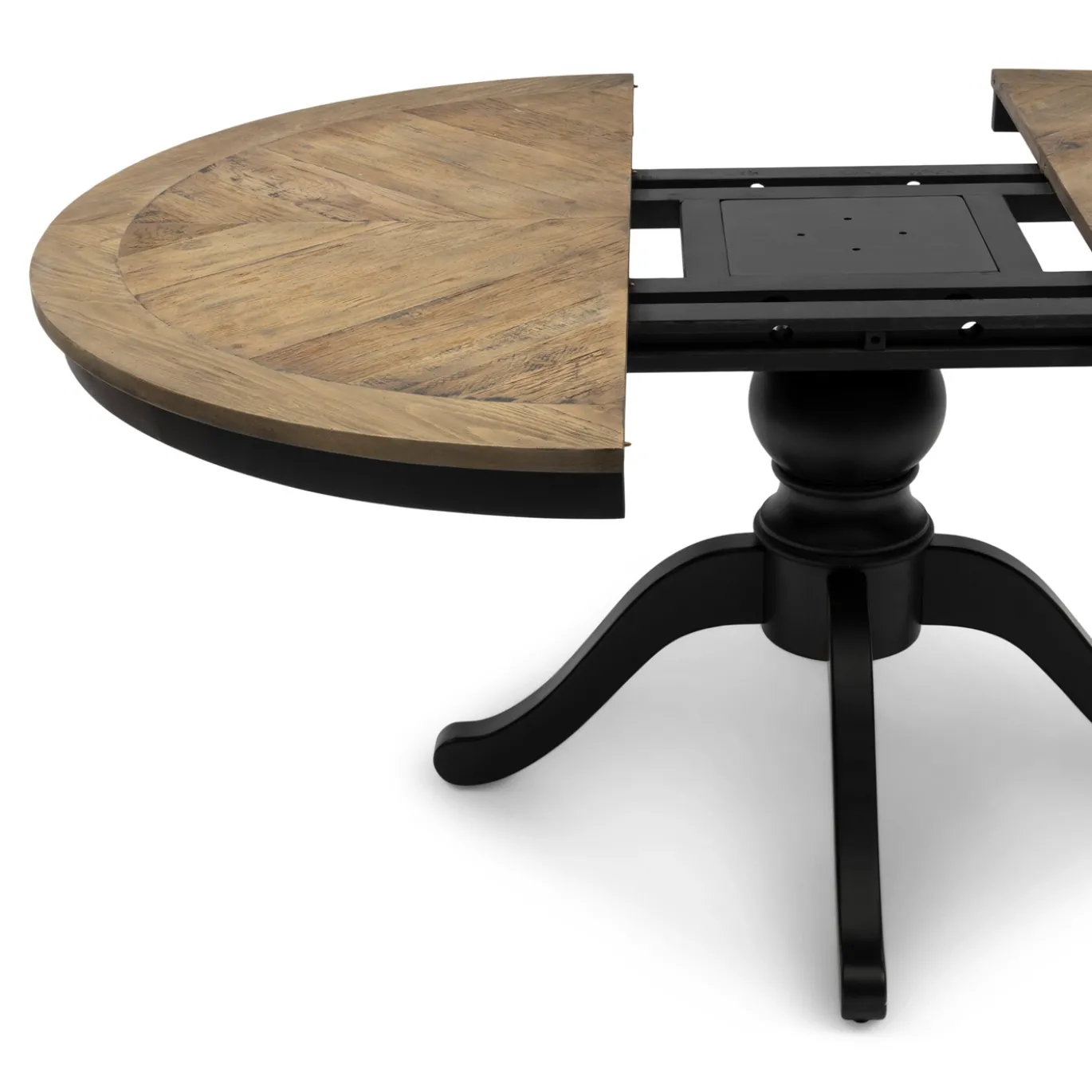 Rivièra Maison Eettafel Le Marais Bruin/Zwart Uitschuifbaar 140/190cm