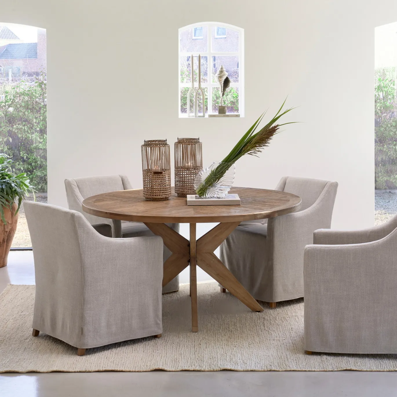 Rivièra Maison Eettafel Portland Eikenhout Ø150cm